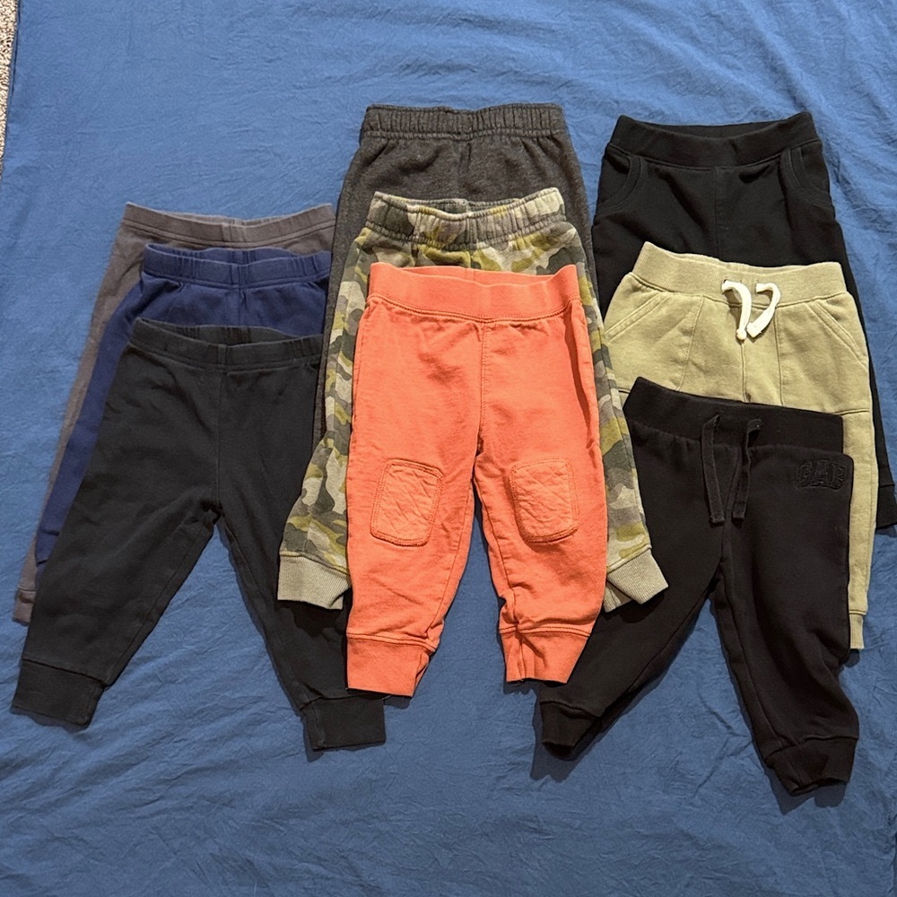 9 Pairs of Assorted Jogger Pants 18 months